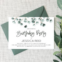 Green Eucalyptus Plant Themed Birthday Party