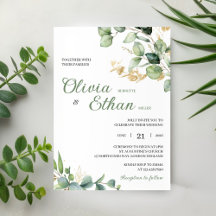Green Eucalyptus Watercolor Botanical Wedding