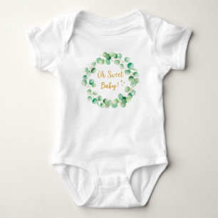 Green Eucalyptus Wood Quote Baby Bodysuit