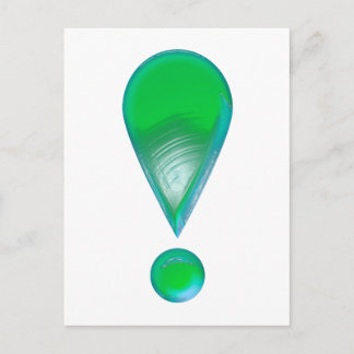 Green Exclamation Mark Postcard