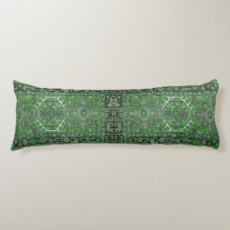 Green Exotic Persian Rug Reproduction, Body Cushion
