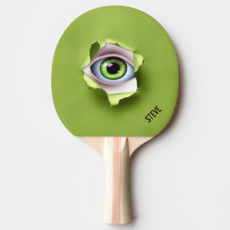 Green Eye Ball Ping Pong Paddle