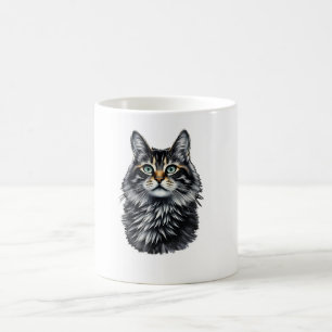 Green Eye Cat Coffee Mug