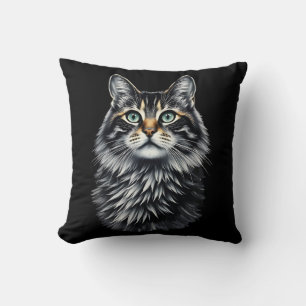 Green Eye Cat  Cushion