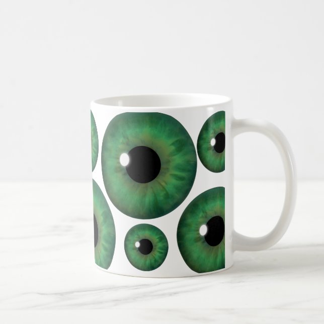 Green Eye Iris Cool Custom Mug (Right)