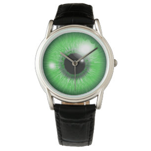 green eye iris design watch