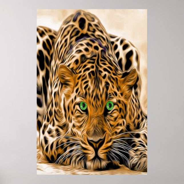 Green Eye Leopard Poster (Front)