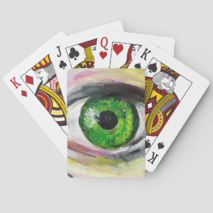 Green Eye Painting  Playing Cards