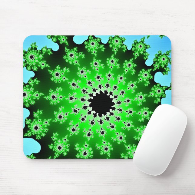 Green Eyeball Mouse Mat (With Mouse)