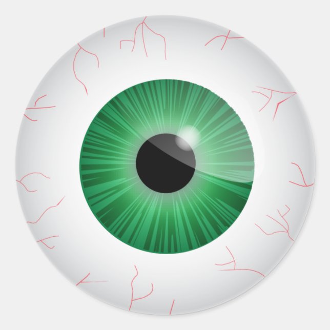 Green Eyeball Sticker (Front)