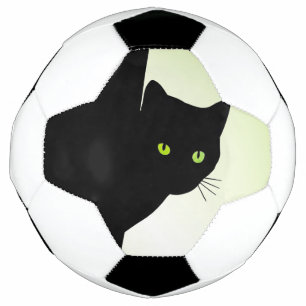 Green Eyed Black Cat Football