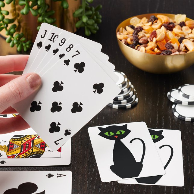 Green Eyed Black Cat Playing Cards (Creator Uploaded)