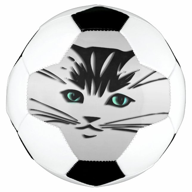 Green Eyed Cat Football (Front)