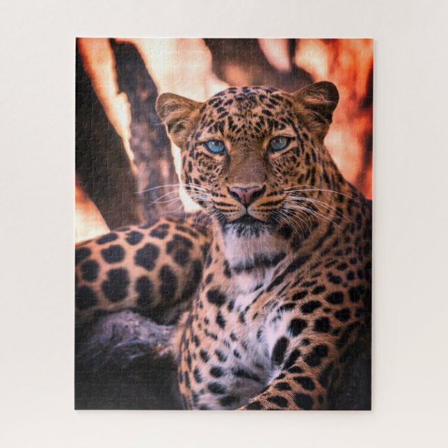 Green-Eyed Cheetah Big Cat Wildlife Jigsaw Puzzle (Vertical)
