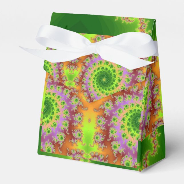 Green Eyed Fractal Favour Box (Front Side)