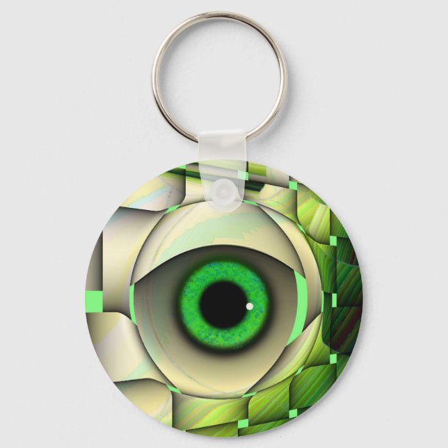 Green Eyed Monster Key Ring (Front)