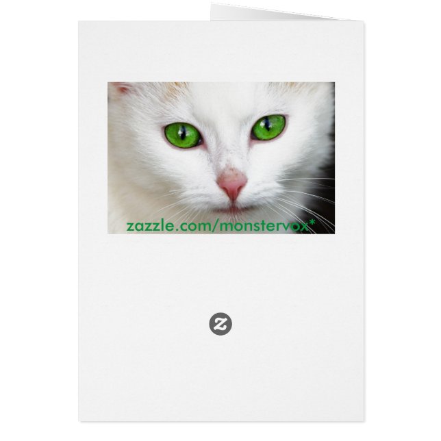 Green Eyed White Cat (Back)