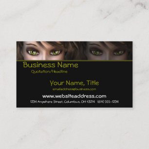 Green Eyes D1 - Fantasy Business Cards