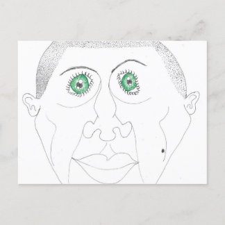 Green Eyes Holiday Postcard