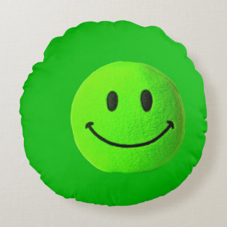 Green face round pillow old style