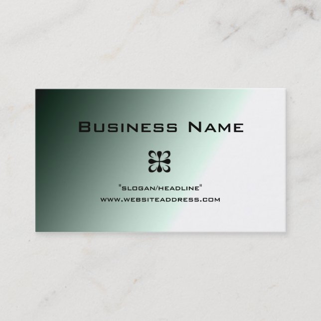 Green Fade Design1 Business Cards (Front)