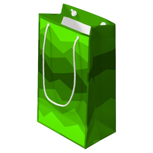 Green Fade  Small Gift Bag (Front Angled)