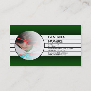 green faded window business card