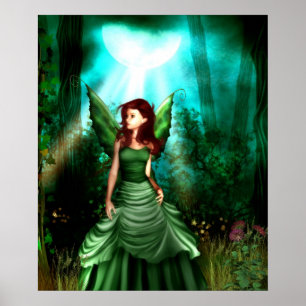 Green Fairy Glen Poster Print