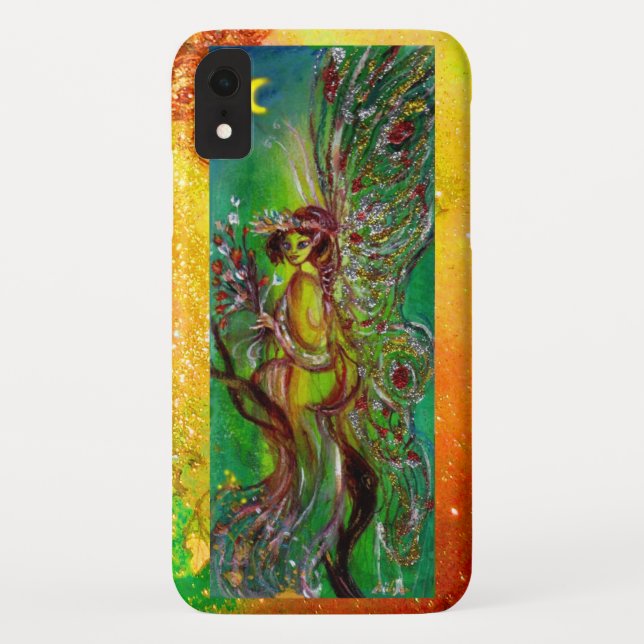 GREEN FAIRY IN THE MOONLIGHT fantasy Case-Mate iPhone Case (Back)