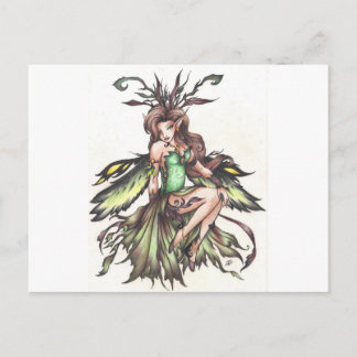 green fairy postcard