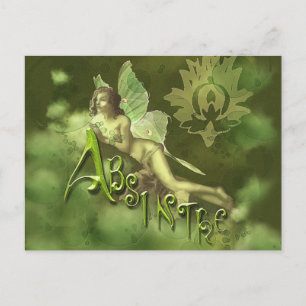 Green Fairy Splashy Collage II Postcard