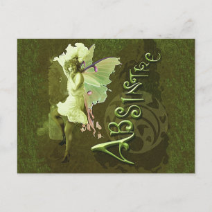 Green Fairy Splashy Collage III Postcard
