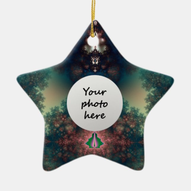 Green Fairy Tale Ceramic Tree Decoration (Front)