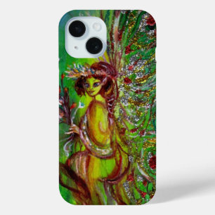 GREEN FAIRY WITH GOLD SPARKLES IN MOONLIGHT iPhone 15 CASE