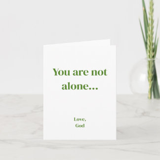Green faith You are not alone folded note cards