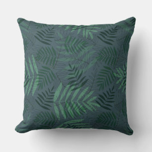 Green Fall Leaves Cushion