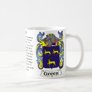 Green Family Coat of Arms a mug