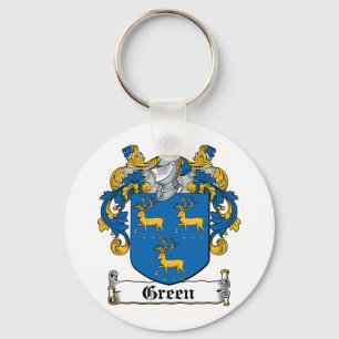 Green Family Crest Key Ring