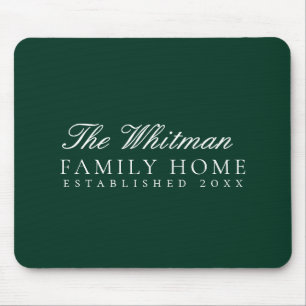 Green Family Home Mouse Mat