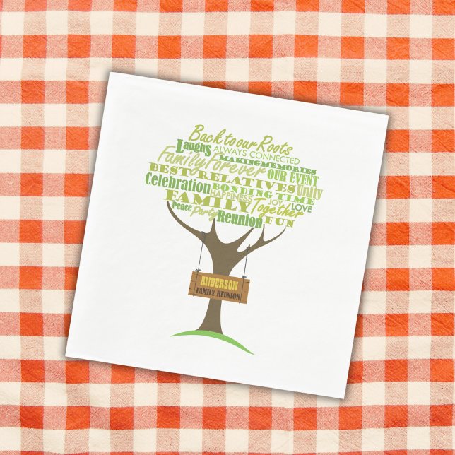 Green Family Reunion Paper Napkin (Family Reunion)