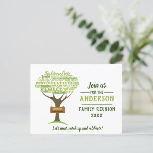 Green Family Reunion Save the Date Postcard