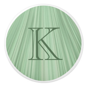 Green Fan Ceramic Knob