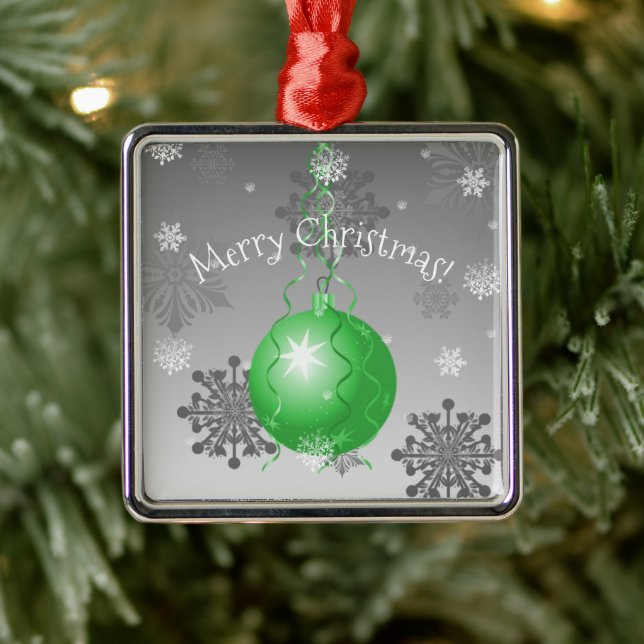 Green Fancy Christmas Ornament Ceramic Ornament (Tree)