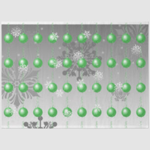 Green Fancy Christmas Ornament Tissue Paper