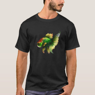 Green Fancy Fantail Goldfish T-Shirt