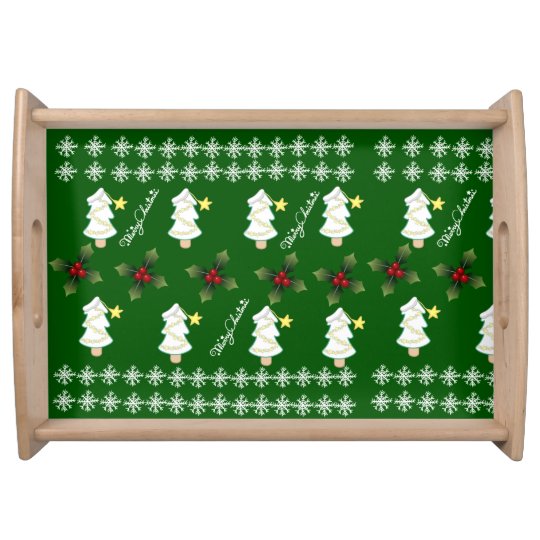 Green fantastic serving tray