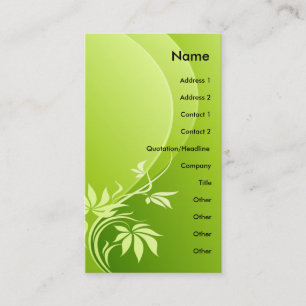 GREEN FANTASY PLANT BUSINESS CARD