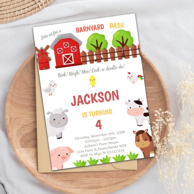 Green Farm Birthday Invitations (Green Farm Birthday Invitations)