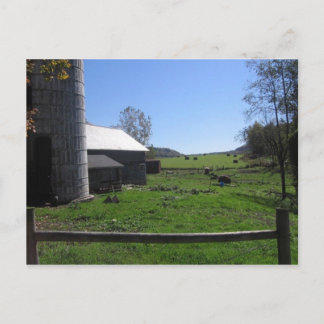 green farm postcard