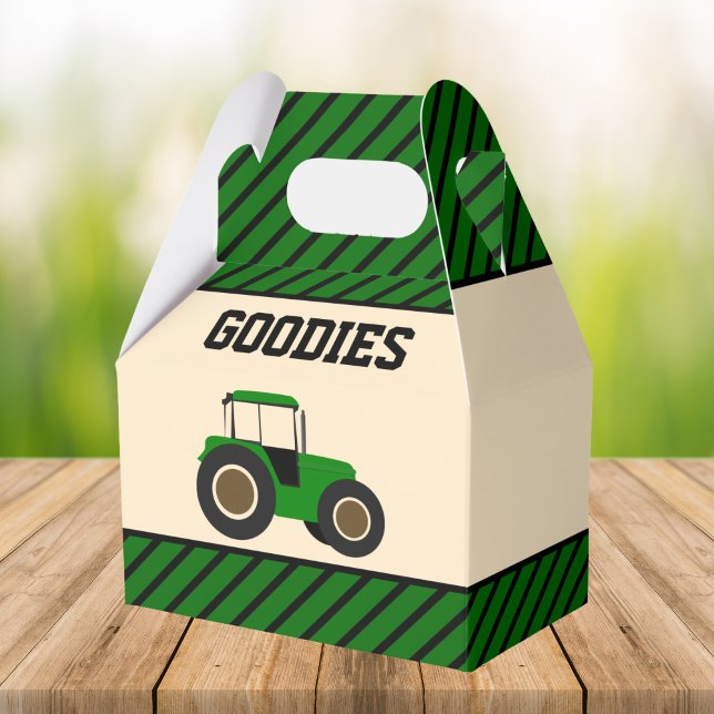 Green Farm Tractor Kids Birthday Party Favour Box (Creator Uploaded)